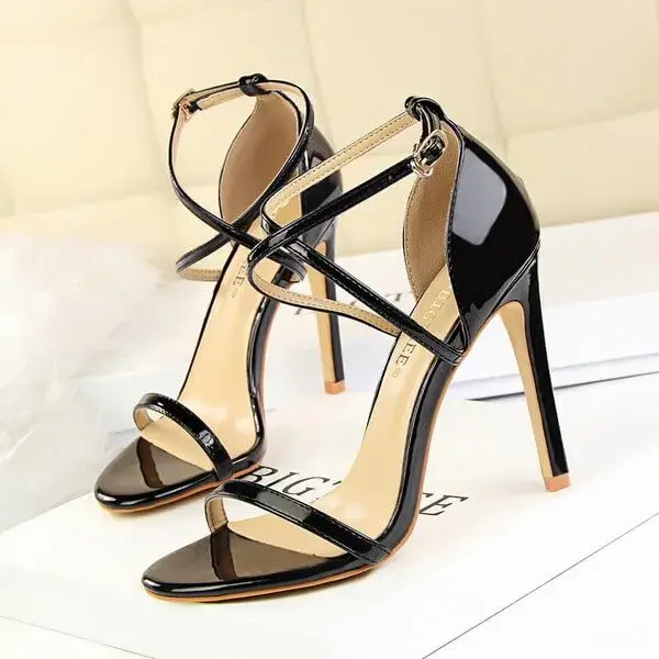 Valtensis Women Fashion Sexy Hollow Cross Stiletto Heel Sandals