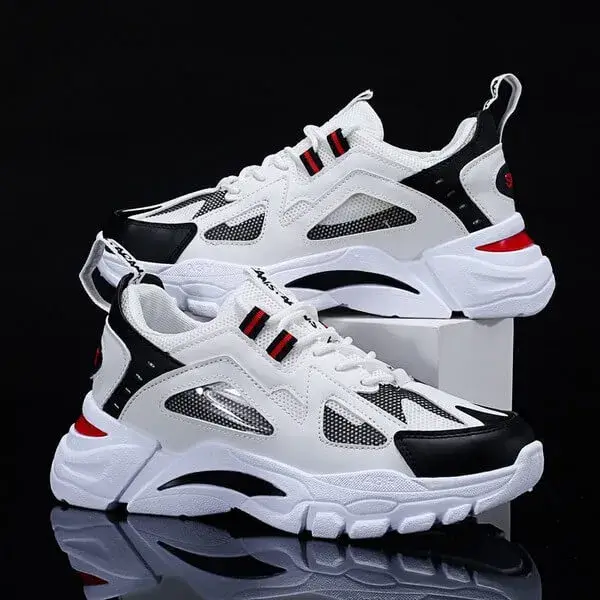 Valtensis Men Spring Autumn Fashion Casual Colorblock Mesh Cloth Breathable Lightweight Rubber Platform Shoes Sneakers