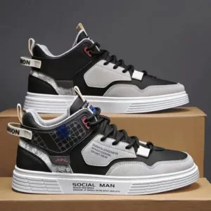 Valtensis Men'S Fashion High Top Color Block Sneakers