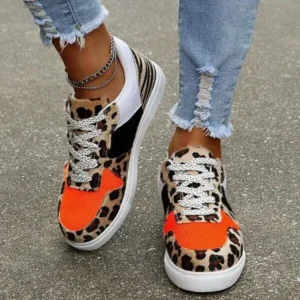 Valtensis Fashionable Round Toe Lace-Up Sneakers